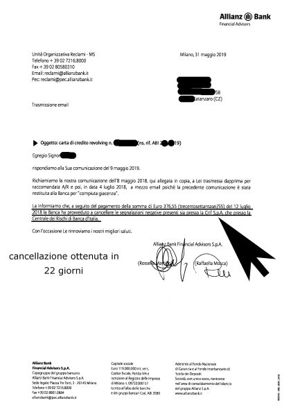 Cancellazione Allianz